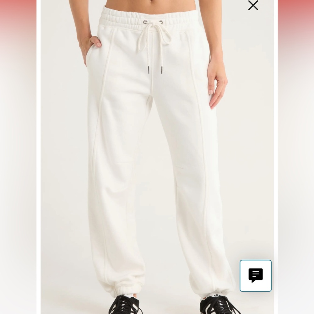 NWOT Free People Sprint to the Finish White Jogger Sweatpants